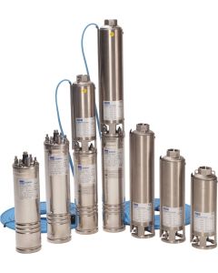 Mehrstufige 4¨ Unterwasserpumpe mit integriertem Rückschlagventil, Unterwassermotor mit Motor-Kurzkabel, 4,0 kW