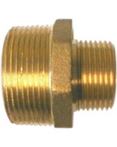 Red.-Doppelnippel aus Messing 2" x 1 1/2"