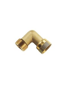 Winkel aus Messing mit flachdichtenden Verschraubungen 1½"IG x 1½"AG