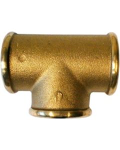 Red.-T-Stück aus Messing 1" x 3/4" x 1" IG