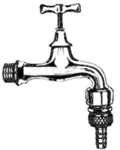 Auslaufventil aus Messing mit Belüfter und Rückflussverhinderer 1/2" 