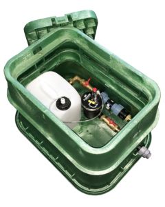 "FERTI-BOX" komplett vormontiert, mit 3 Absperrhähnen und 10 Liter Depotbehälter 