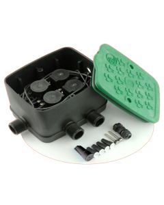 Vormontierte MICRO-Ventilstation mit Magnetspulen 24 Volt 50Hz, Grösse 3/4", komplett vormontiert, Anschluss Eingang: 3/4" AG / Ausgang: 3/4"AG