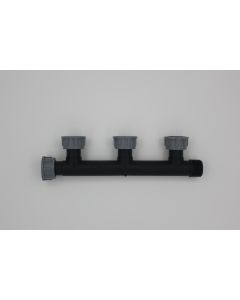 Tavlit 3er Verteiler 1" IG x (3 x 1" IG) x 1" AG aus PP mit O-Ring-Verschraubung