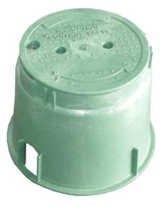 Ventilkasten 10", rund, mit abschließbarem Deckel, aus HDPE