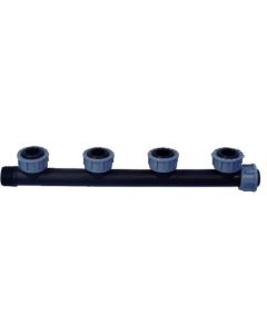 Tavlit 4er Verteiler 1" IG x (4 x 1" IG) x 1" AG aus PP mit O-Ring-Verschraubung