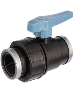 Kugelhahn aus PP mit Verstärkung 1 1/4¨IG x 1 1/4¨IG, PN16
